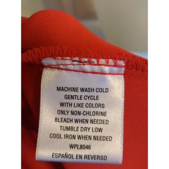 Bar Ill Dress Red Fit And Flare Sleeveless Full Zip Sz L - Picture 9 of 9